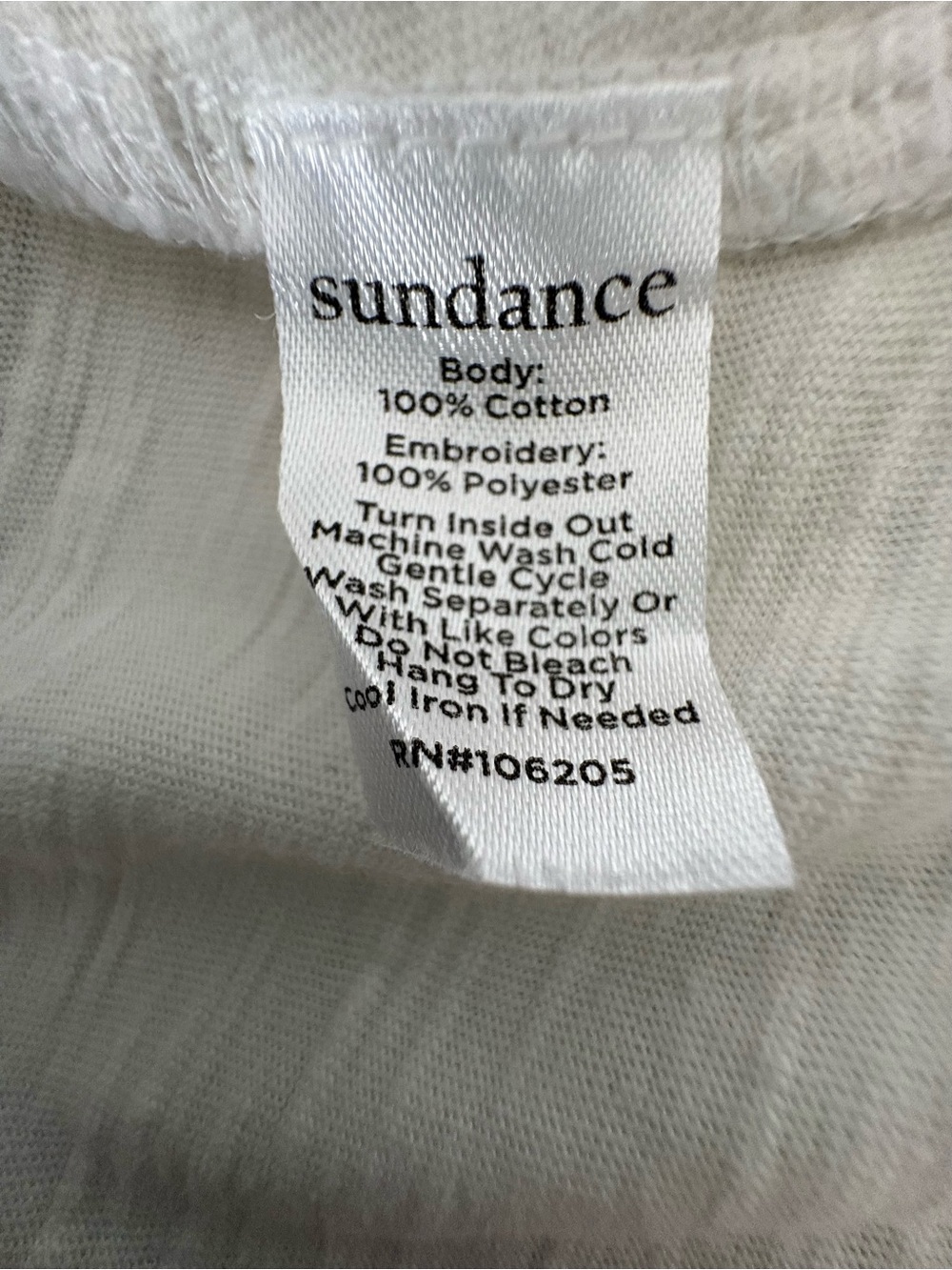 Sundance Floral Embroidered Boho 3/4 Sleeve Peasant Top. Large. Ivory Festival - Picture 11 of 11
